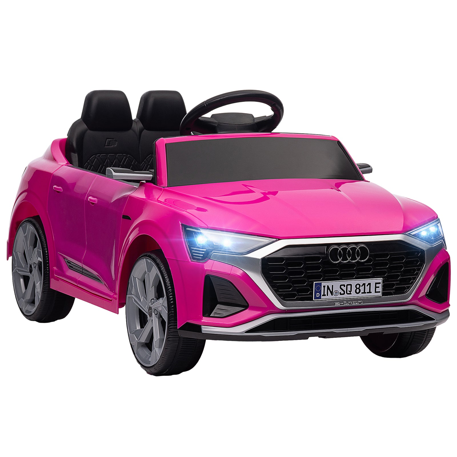 Aiyaplay Audi Q8 E-tron Sportback Kids Electric Car W/ Remote | Pink