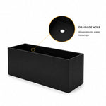 Nicoman 80cm Galvanised Matte Black Trough Planter