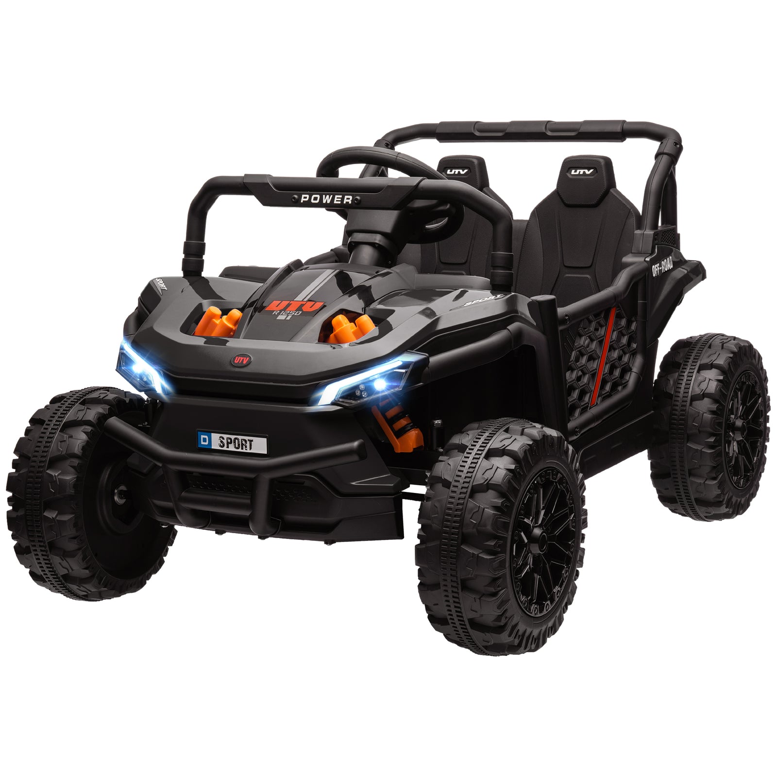 12v Kids Ride On Car, Electric Truck W/ Remote, Four Suspension Wheels | Black