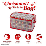 Christmas Ornament Storage Box With 112 Bauble Capacity | Red