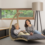 Swing Lounger Floating Recliner Anthracite/Taupe