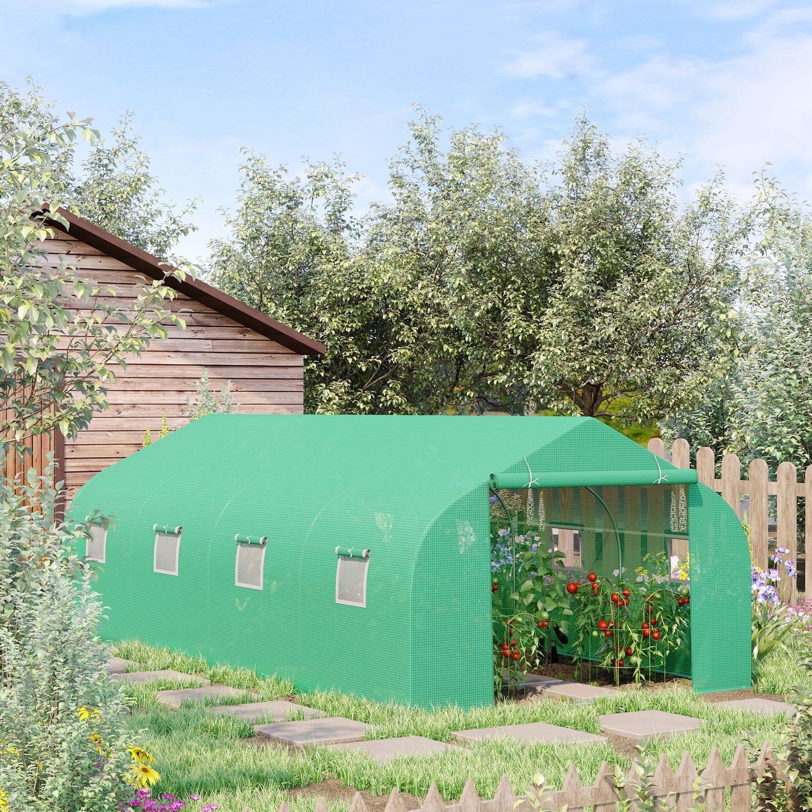 Walk-in Polytunnel Greenhouse 6x3x2m
