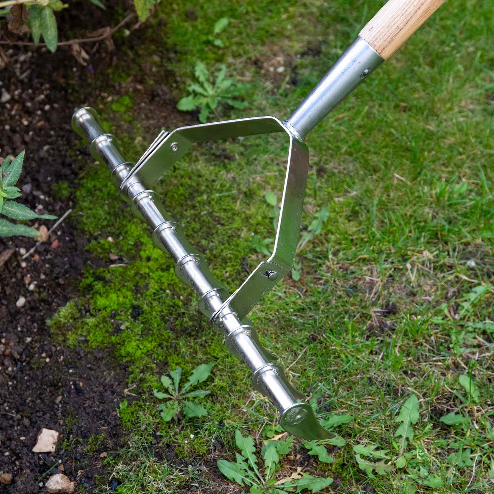 Stainless Steel Scarifying Rake Ash Handle 10 Tines 15-year Guarantee