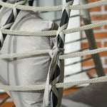 Swing Chair With Metal Stand, Foldable Basket, Cupholder