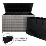 Rattan Cushion Storage Box 582l | Grey