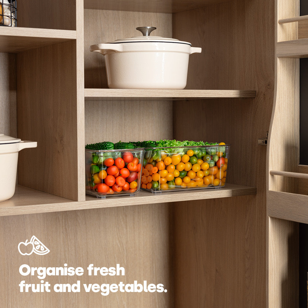 Livivo Set Of 3 Clear Multi Purpose Storage Tubs With Handles