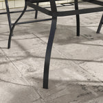 Square Garden Dining Table W/ Umbrella Hole | Brown