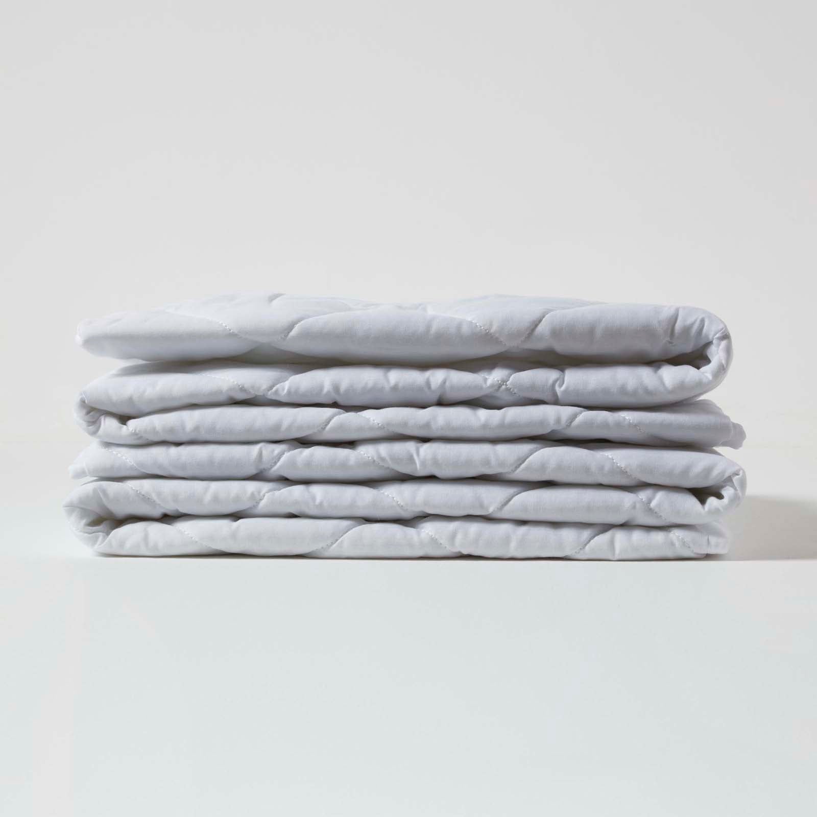 Cot Bed Quilted Waterproof Mattress Protector, Pack Of 2 | 60 x 120cm | White