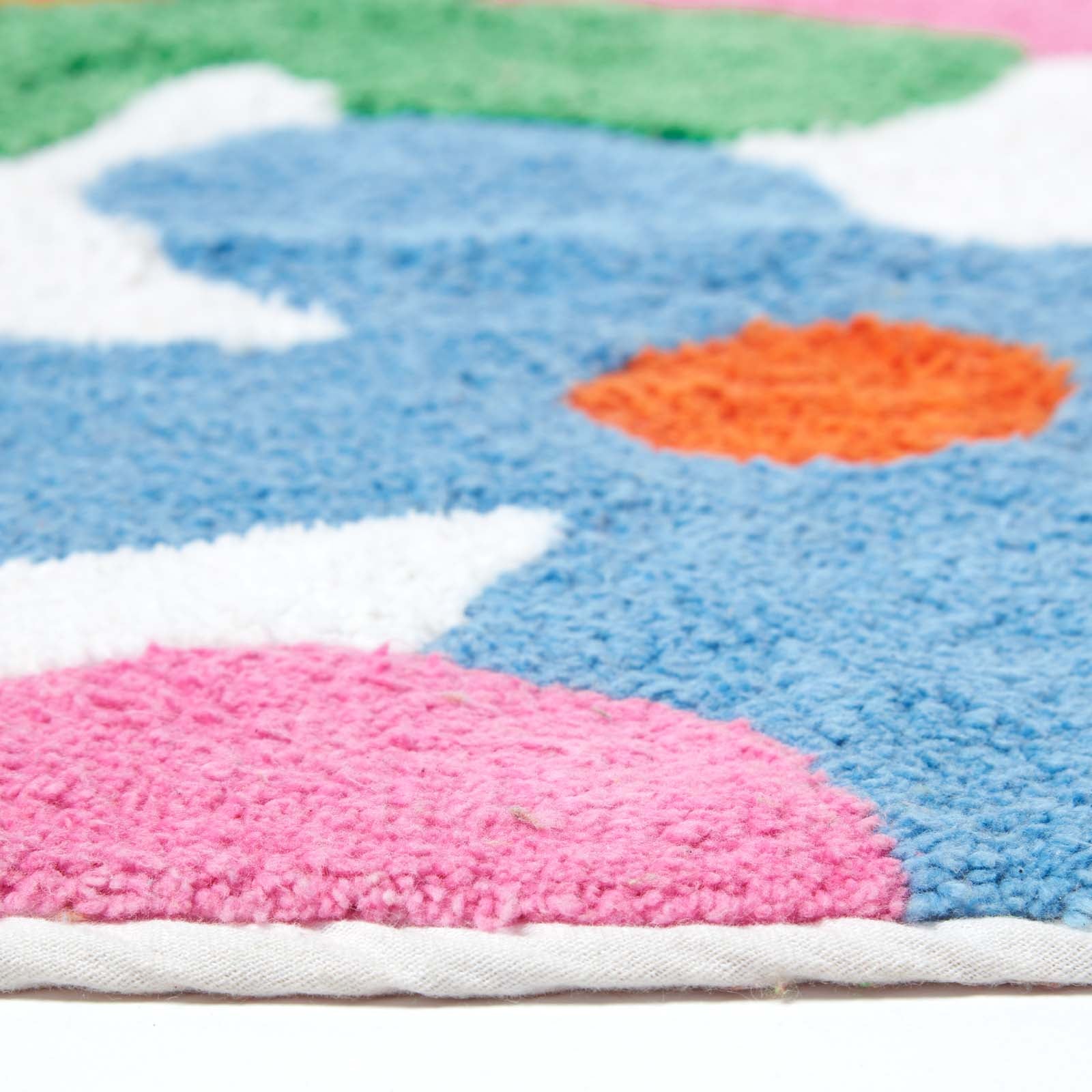 Cotton Tufted Multi Colour Floral Children Rug