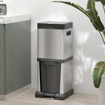 20+14l Double Kitchen Bin, Pedal Bin With Soft-close Lid