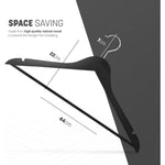 20 Pack Wooden Clothes Hangers With Non Slip Bar | Black