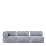 Tetra Cord 3pc Corner Sofa Set | Charcoal