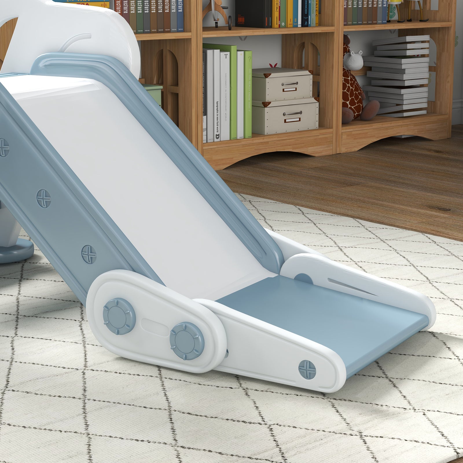 Foldable Kids Slide, Baby Slide For 1.5-3 Years | Gray