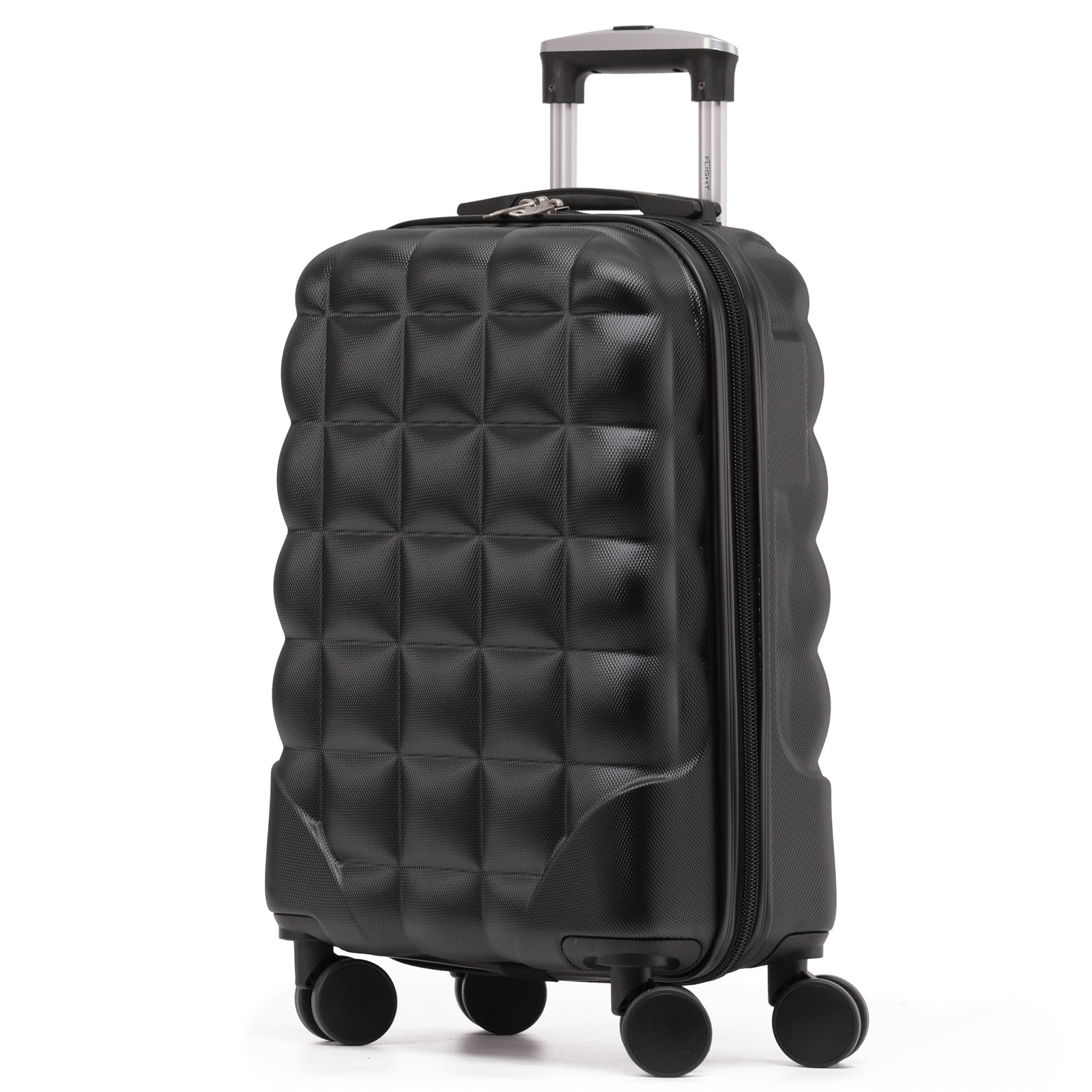 55x35x20cm Hard Case Bubble Carry On Suitcase - 100+ Airline Approved | Cabin | Black