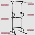 Multi-function Power Tower Dip Station For Home Gym | Black