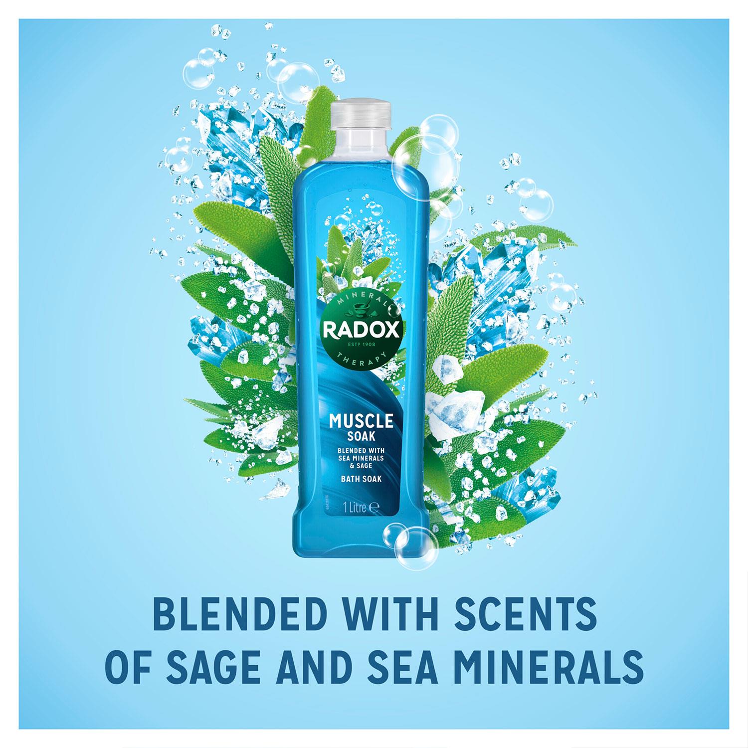 Mineral Therapy Bath Soak Muscle Soak With Sea Minerals & Sage Scent, 3 Pack, 1l | 3 | Blue
