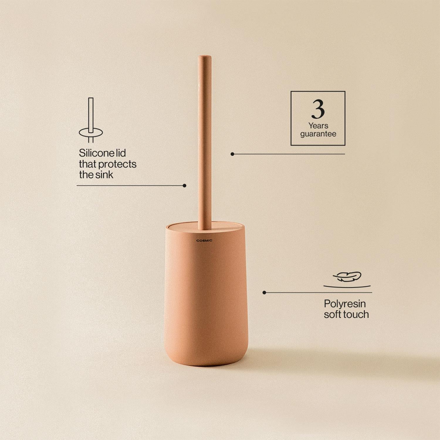 Toilet Brush, Free-standing, Polyresin, Blossom Pink, Saona Collection