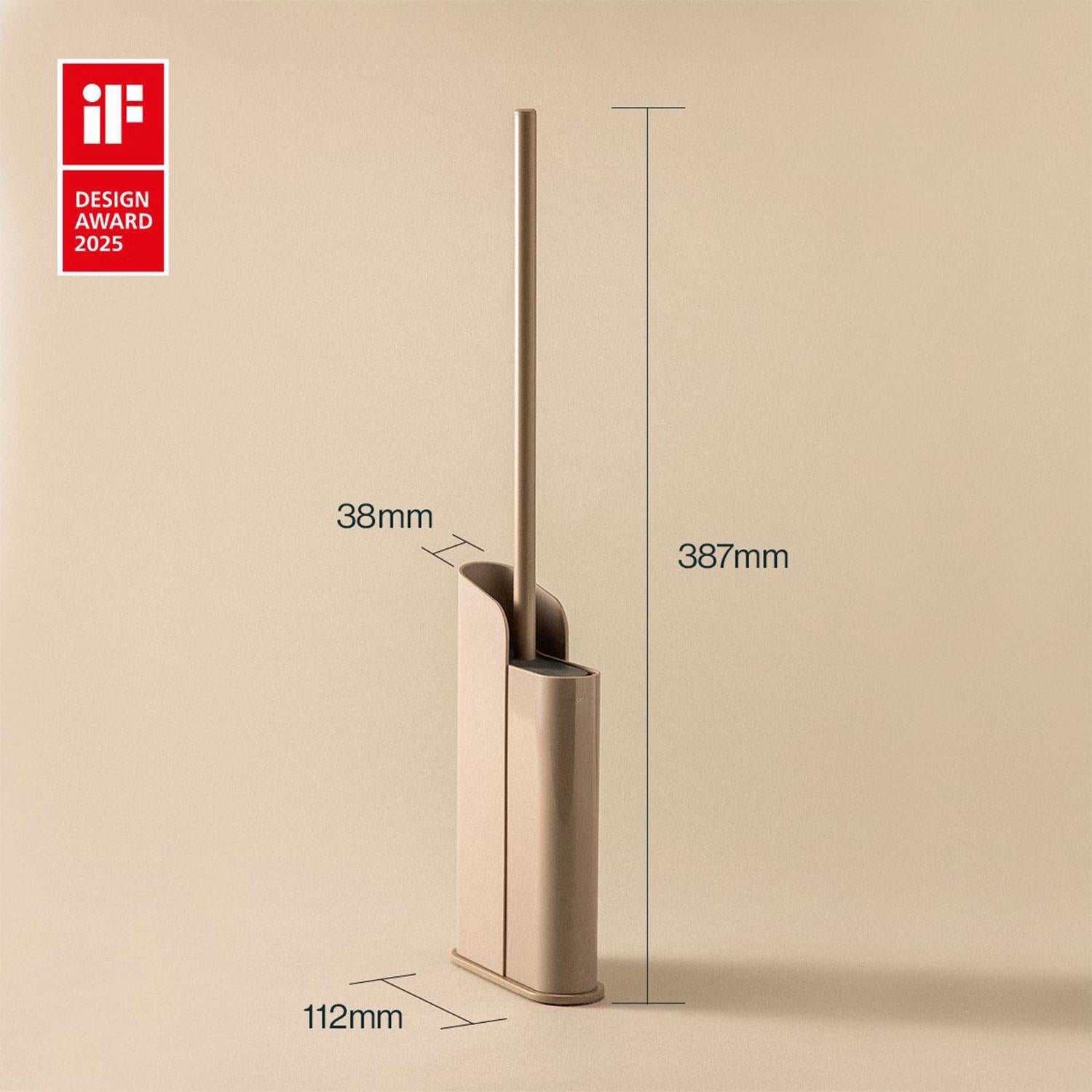 Silicone Toilet Brush Floor Or Self-adhesive Flat Collection | Matte White