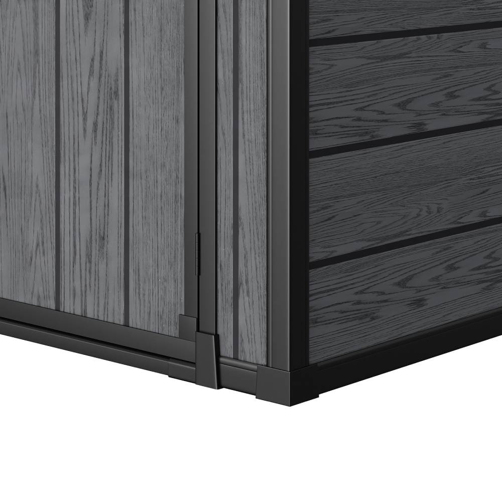 Garden Tool Bicycle Storage Shed Wood Grain Design