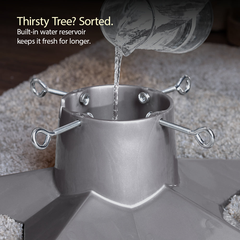 Premium Christmas Tree Stand With 1l Water Reservoir | Silver