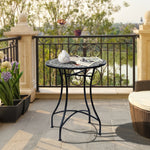 60cm Round Mosaic Side Table -grey