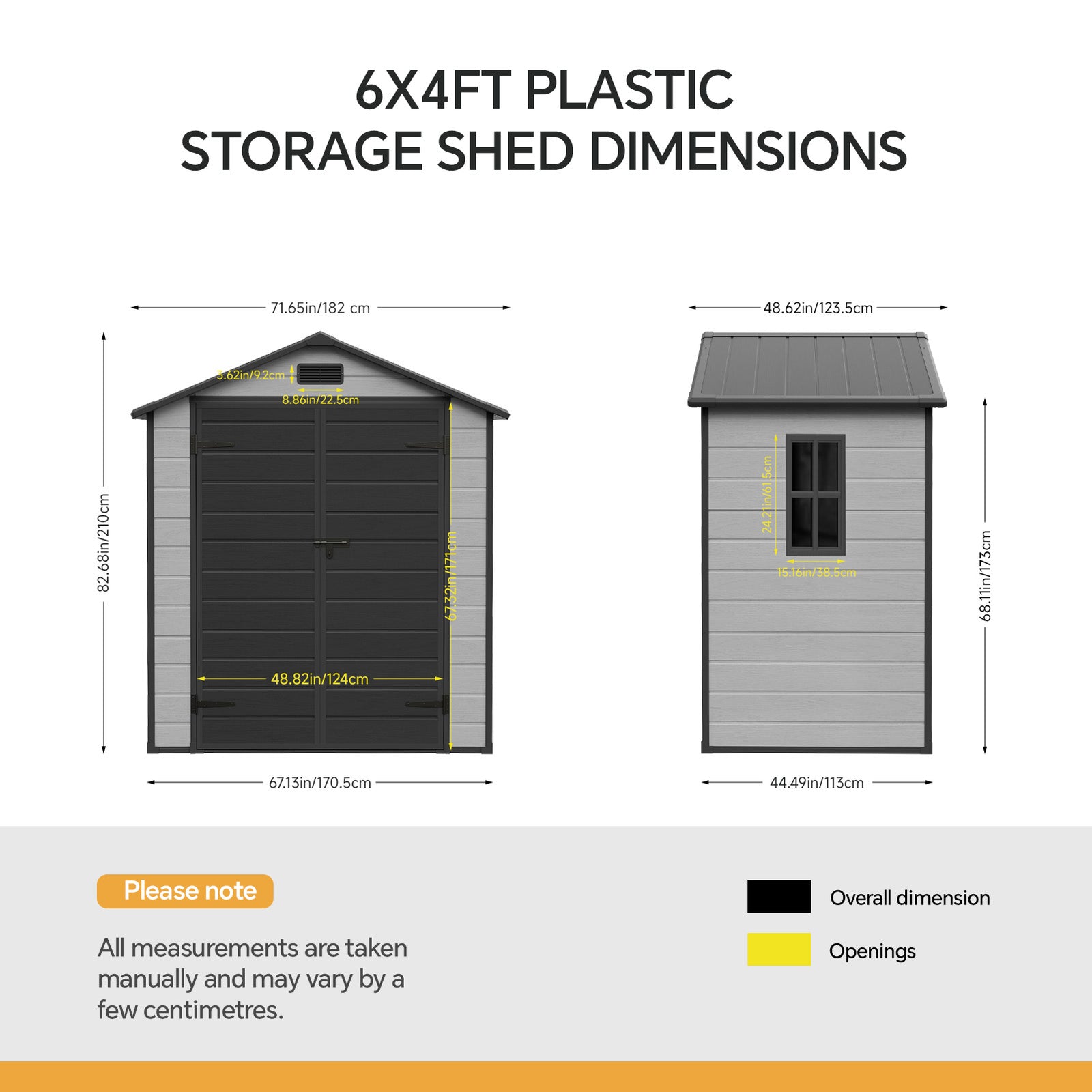 Breeins 6 X 4 Ft Garden Plastic Storage Shed