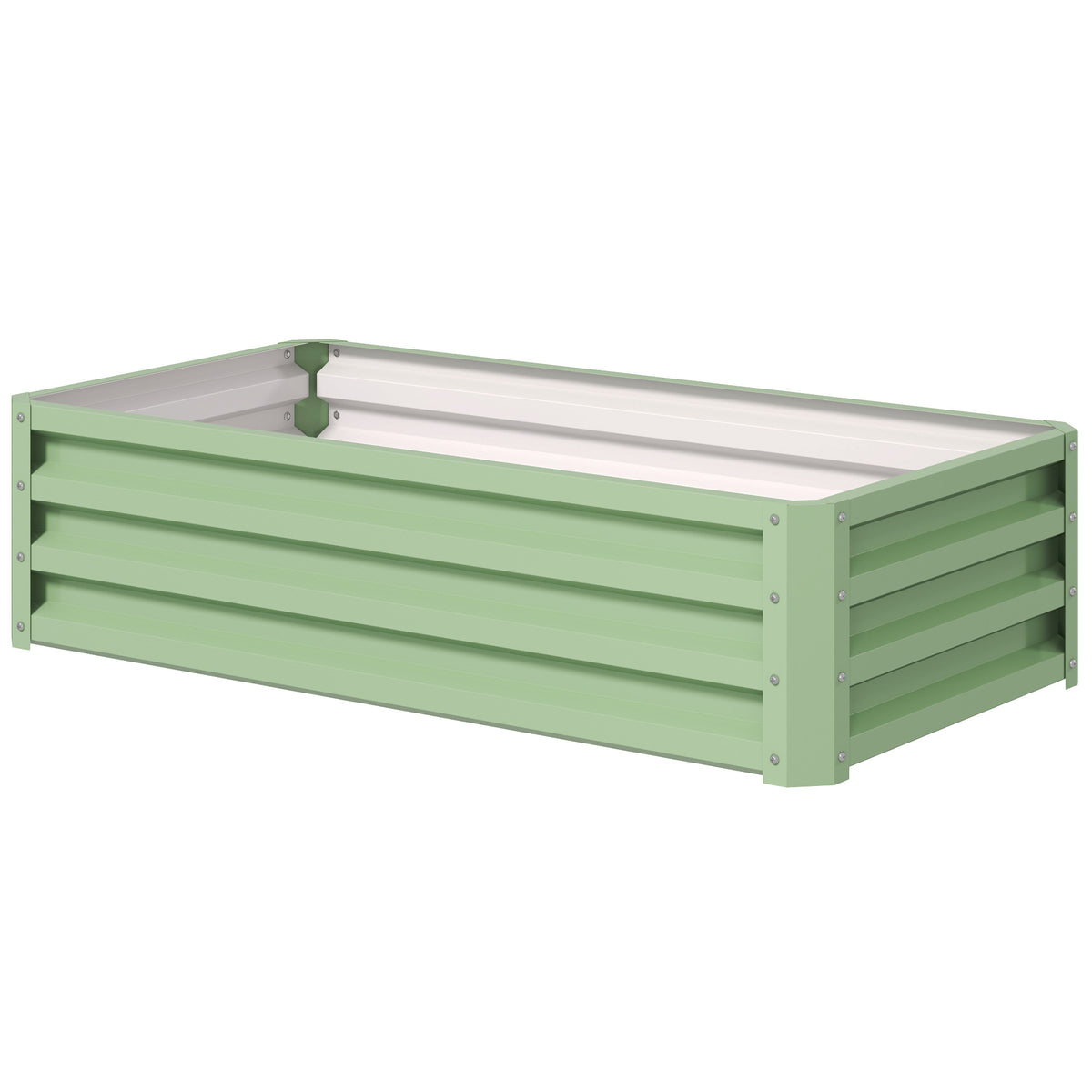 Raised Garden Bed Steel Planter Box | 216l | Light Green