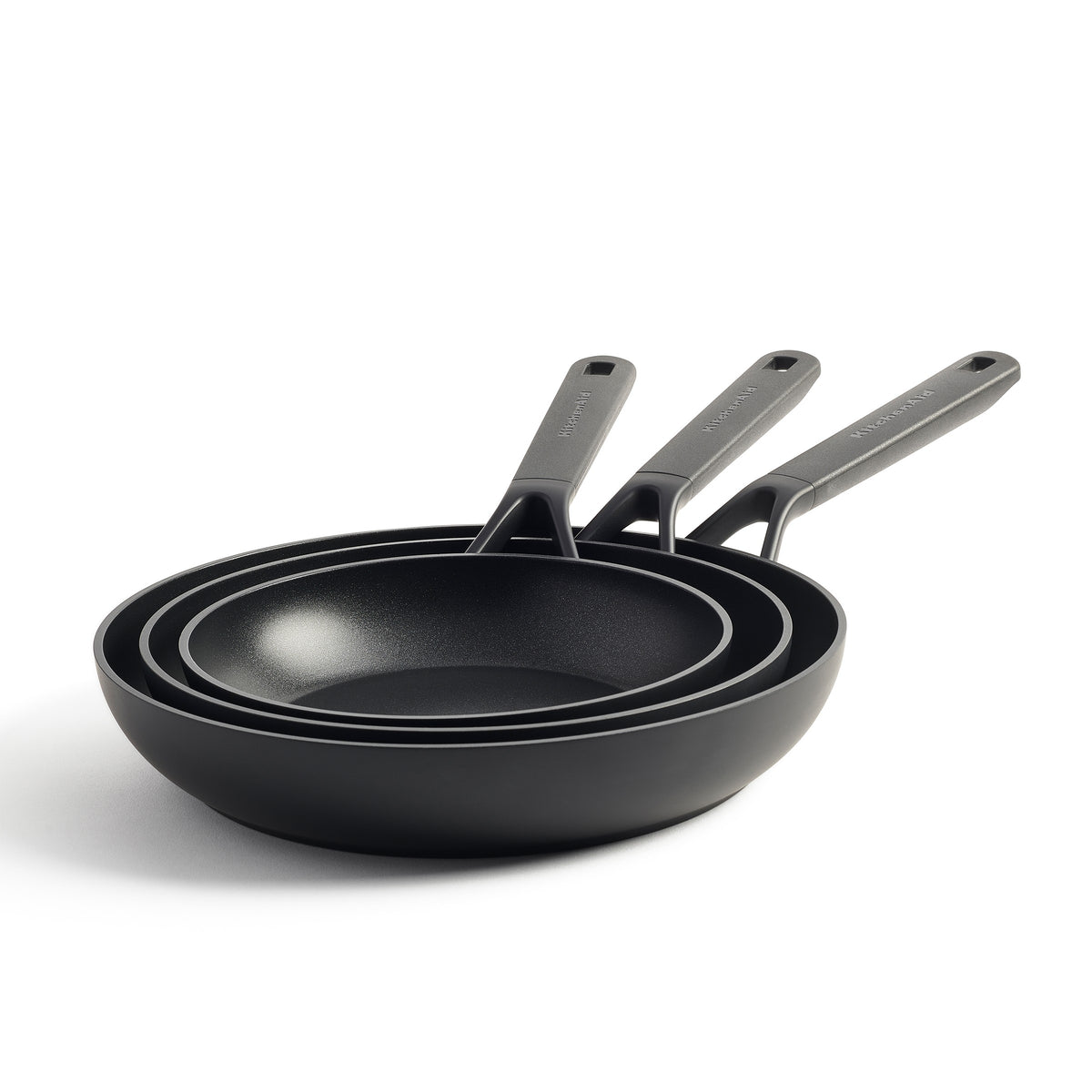 KitchenAid Cookware Forged Aluminium 3 Piece Frying Pan Set, 20 +24 + 28cm