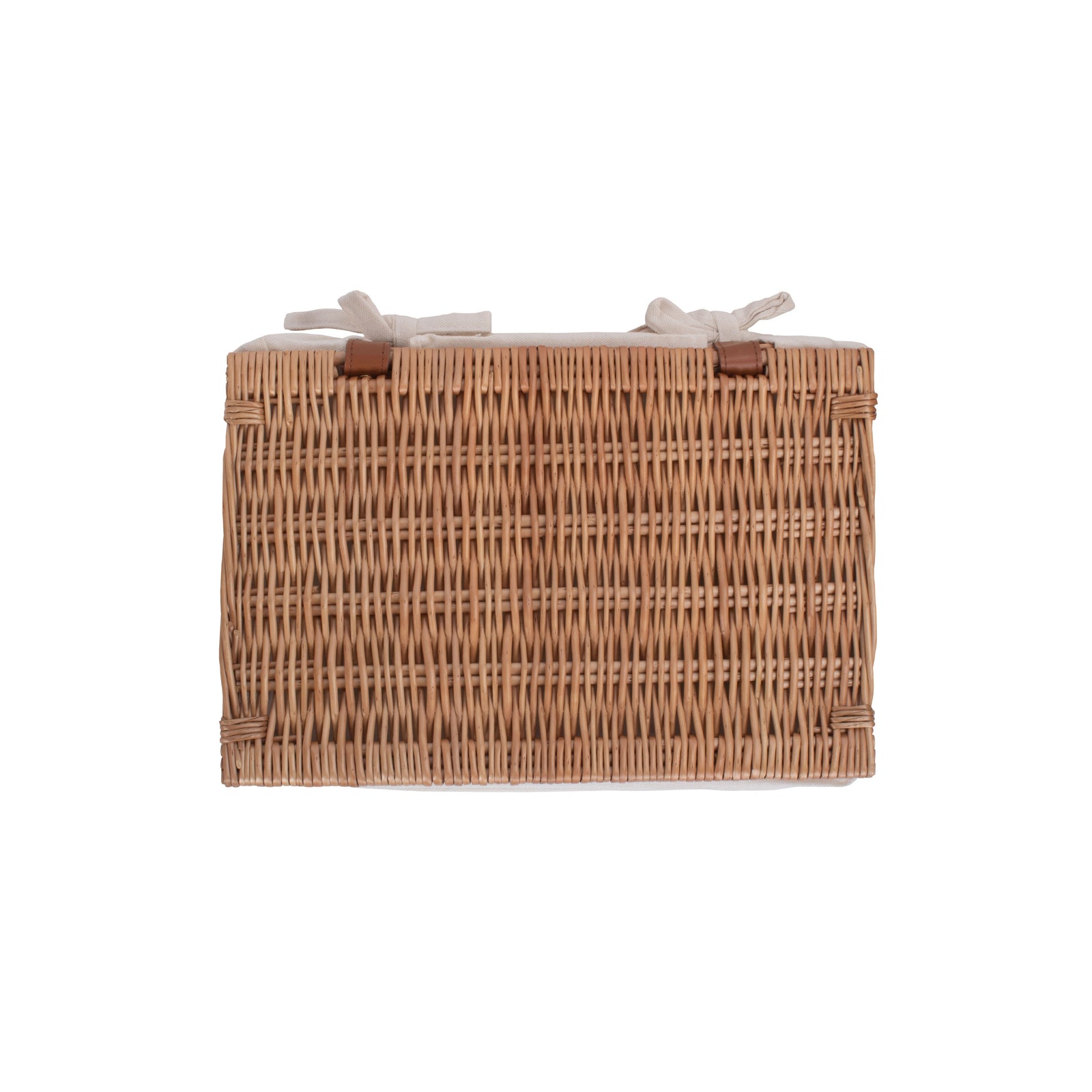 Wicker Light Steamed Cotton Lined Storage Basket | Small | Brown