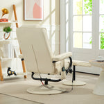 Massage Recliner Chair, Vibration | Cream