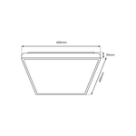 Quadro Led Ceiling Lamp 40cm Stylish Modern Powerful Economical Full Remote Control | White