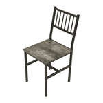 Retro Dining Table Set With 2 Chairs | Grey