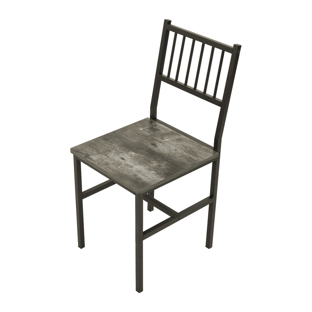 Retro Dining Table Set With 2 Chairs | Grey