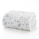 Flakes Sherpa Printed Soft Throw | 125cm x 150cm | Gray