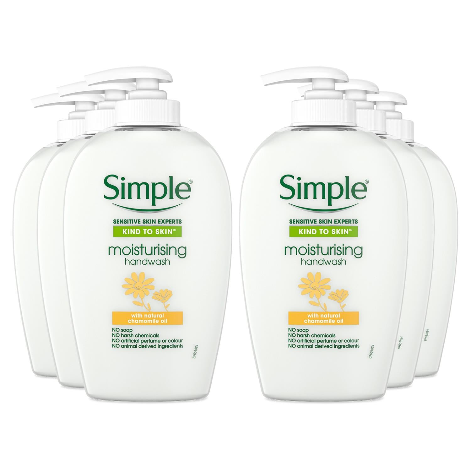 Sensitive Skin Expert Moisturising Handwash With Chamomile Oil 250ml, 6pk | Set-of-6 | White