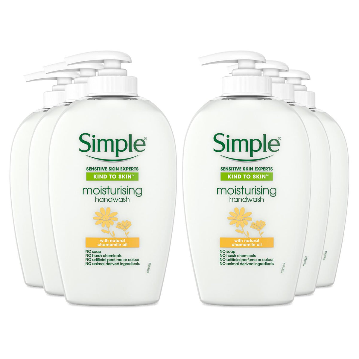 Sensitive Skin Expert Moisturising Handwash With Chamomile Oil 250ml, 6pk | Set of 6 | White