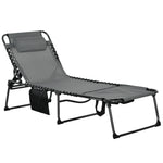 Folding Sun Lounge W/ Reading Hole