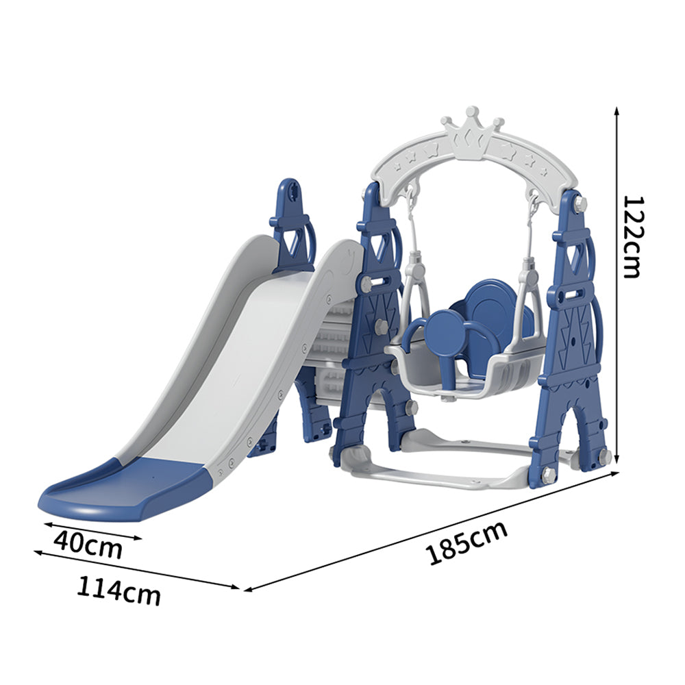 Toddler Kids 3-in-1 Climber, Slide & Swing Set Hdpe & Pp Safe & Durable Outdoor Playset