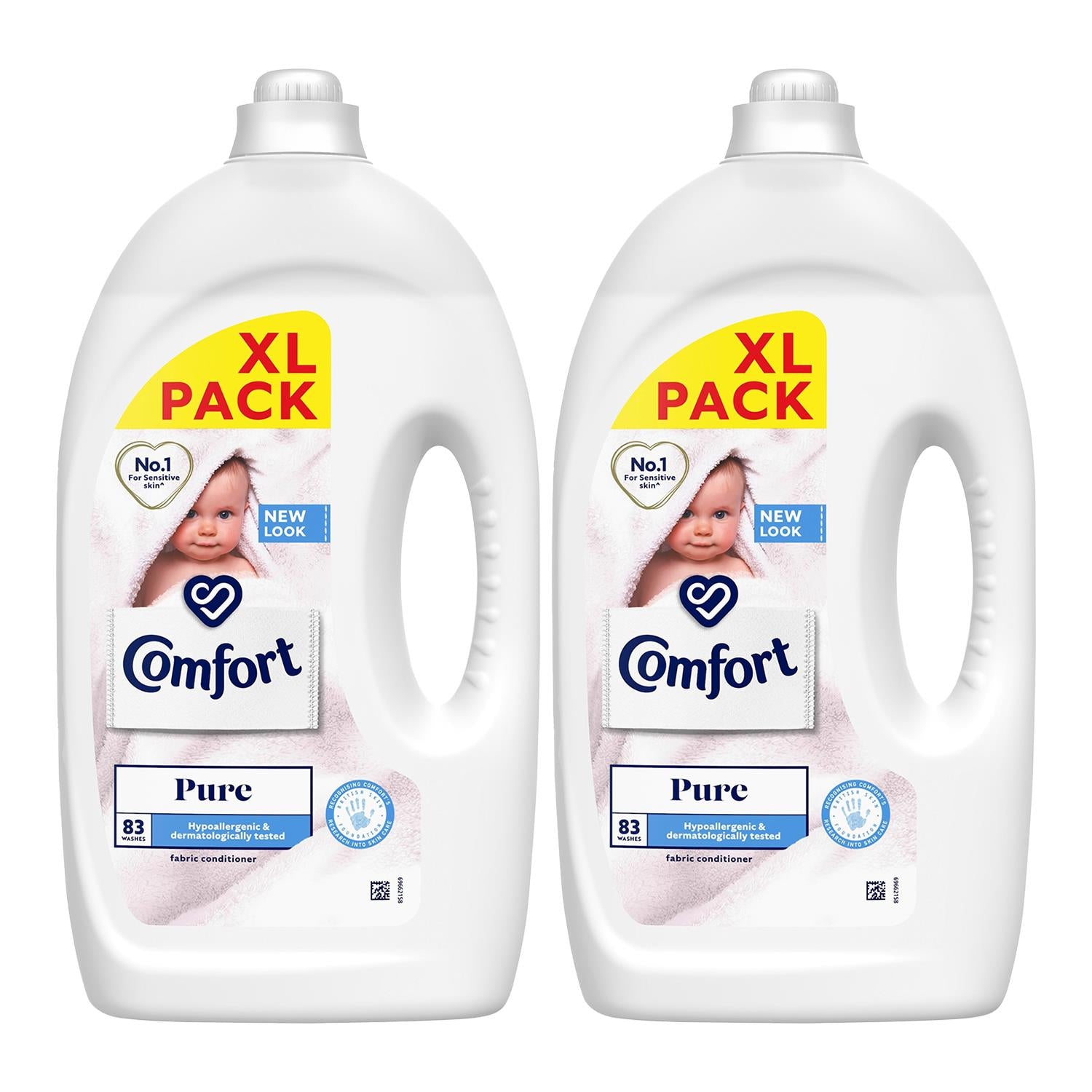 Fabric Conditioner Pure, Dermatologically Tested, 2490ml, 83 Washes | Set of 2
