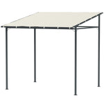 2.4 X 2.4 M Wall Mounted Pergola Gazebo, Upf30+ | Cream