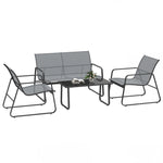 4 Piece Garden Furniture Set Patio Sofa Set Chairs And Table