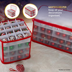 Christmas Ornament Storage Box With 112 Bauble Capacity | Red