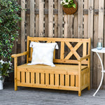 Garden Storage Bench Patio Wood Chair
