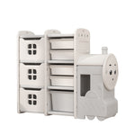 Cute Train Shape Toys Storage Rack For Kids Floor Standing