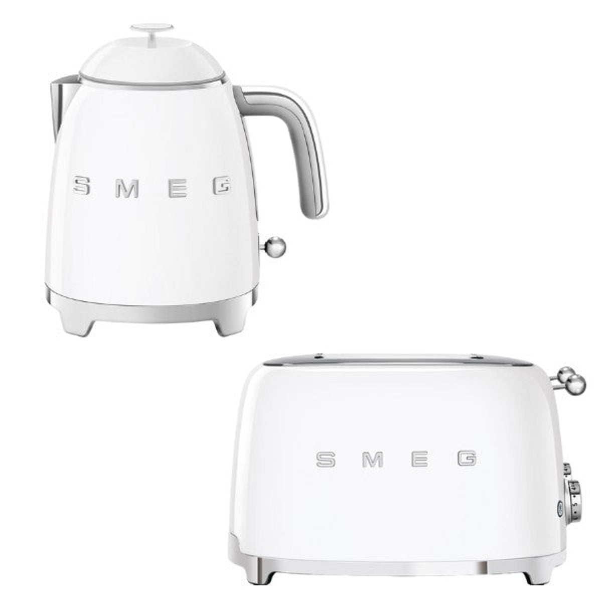 Klf05 & Tsf03 50's Style Mini Kettle & 4-slice Toaster Set | White