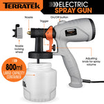 Electric Paint Sprayer 350w, Hvlp Hand Held Fence Spray Gun 800ml Container