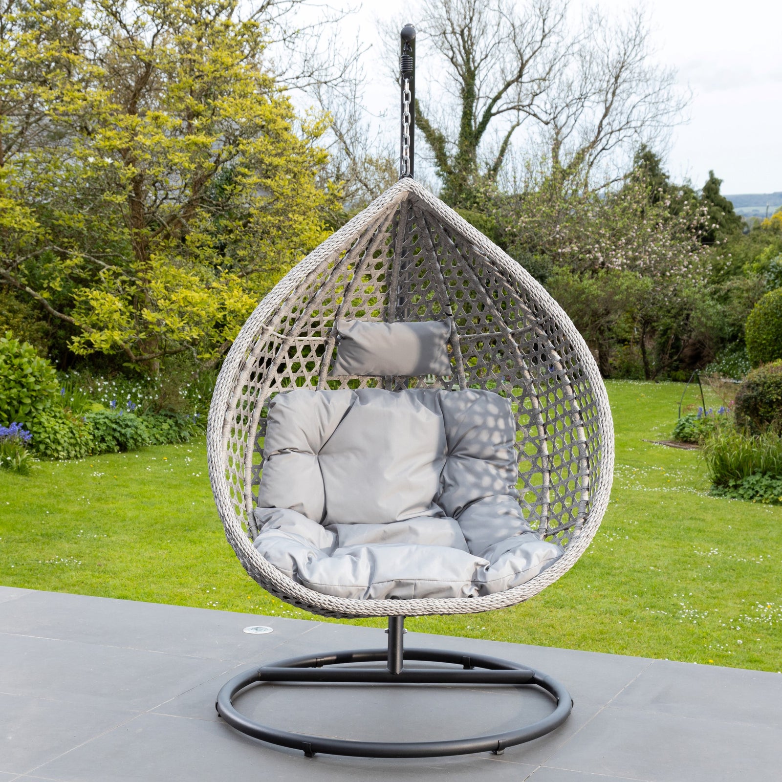 Oakley Swing Egg Pod Chair | One Size | Light Grey