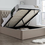 Wilson Fabric Ottoman Bed | King | Beige