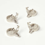 Set Of 4 Stag Christmas Metal Tea Light Holders, Metal