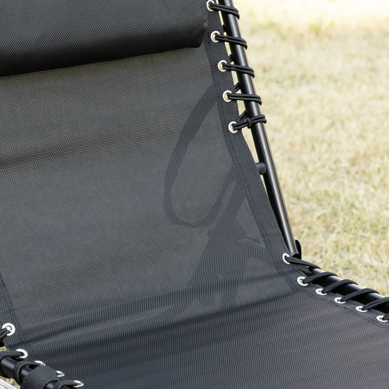 Lounger Reclining Camping Bed 5-position Adjustable